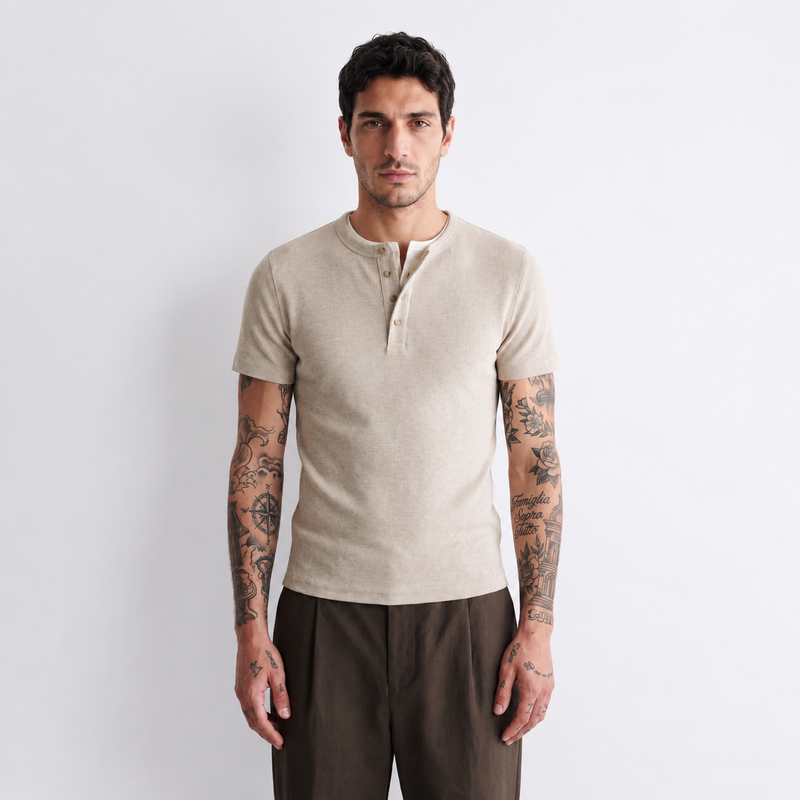 [Grunewald] henley t-shirt