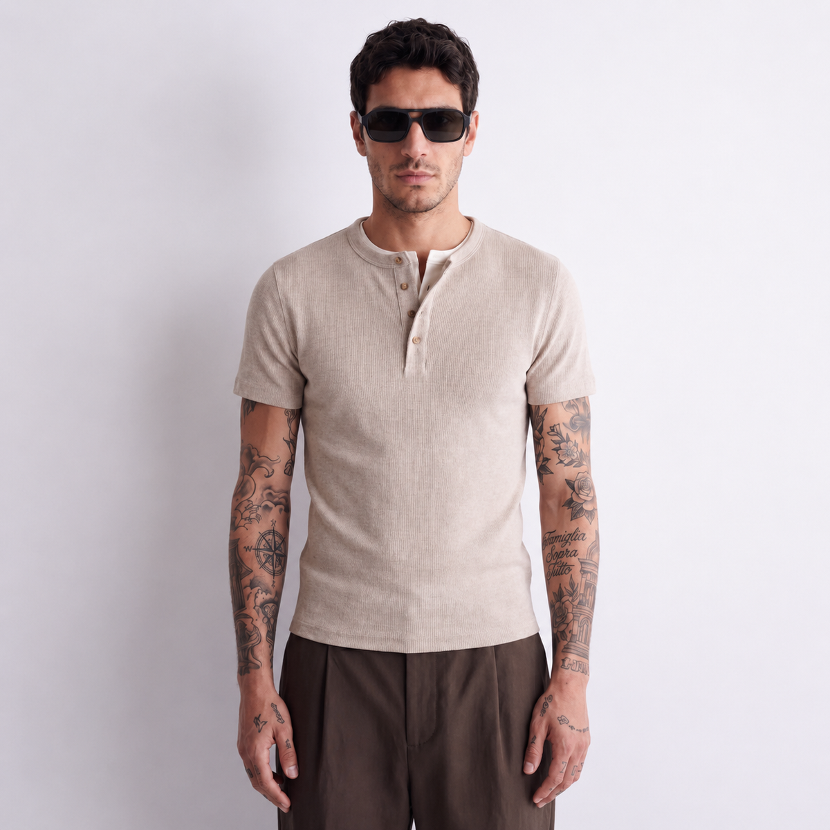 [Grunewald] henley t-shirt