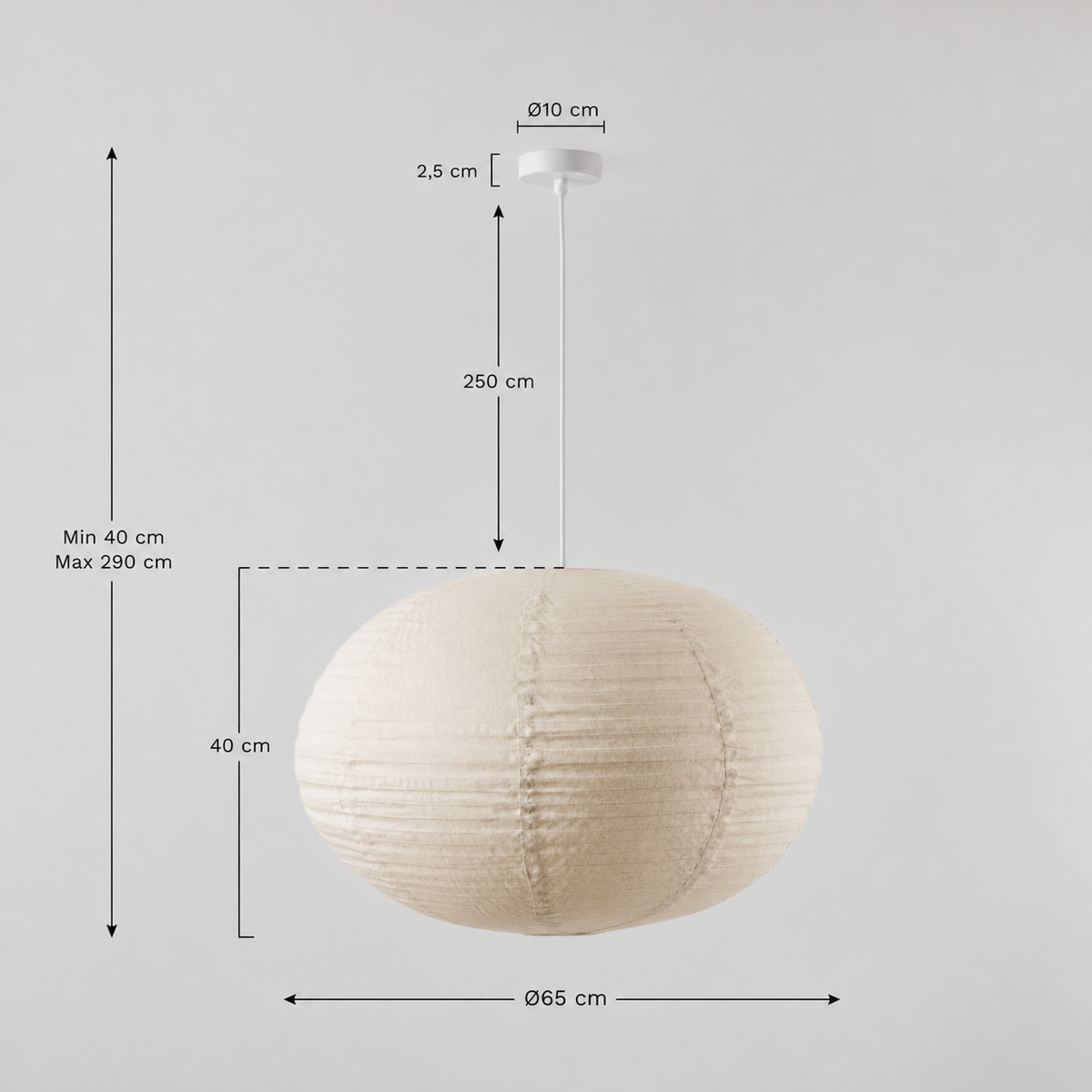 [Stockholm] linen hanging lamp