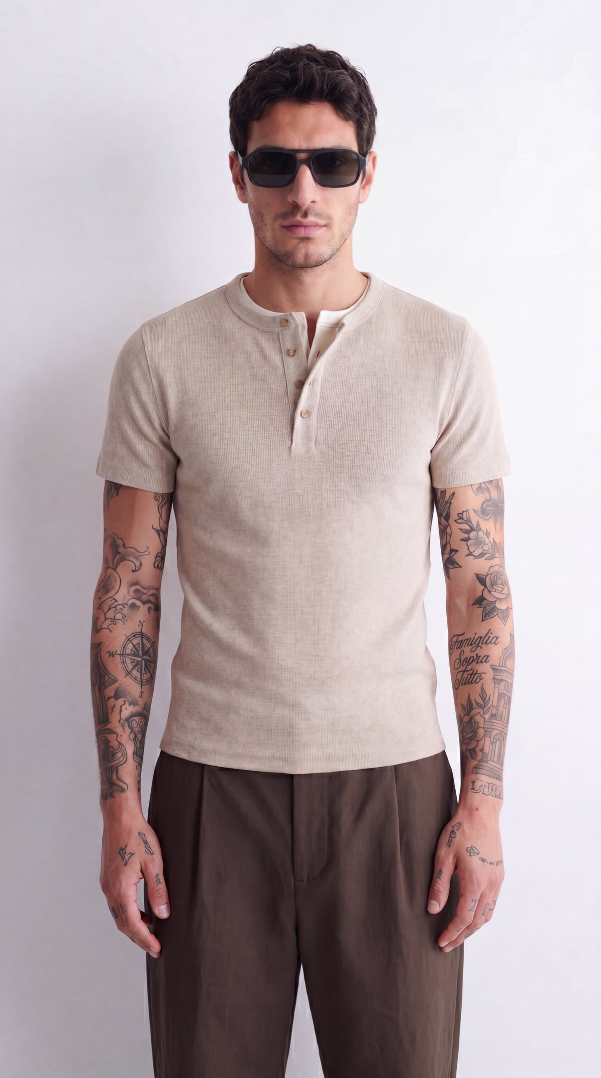 [Grunewald] henley t-shirt